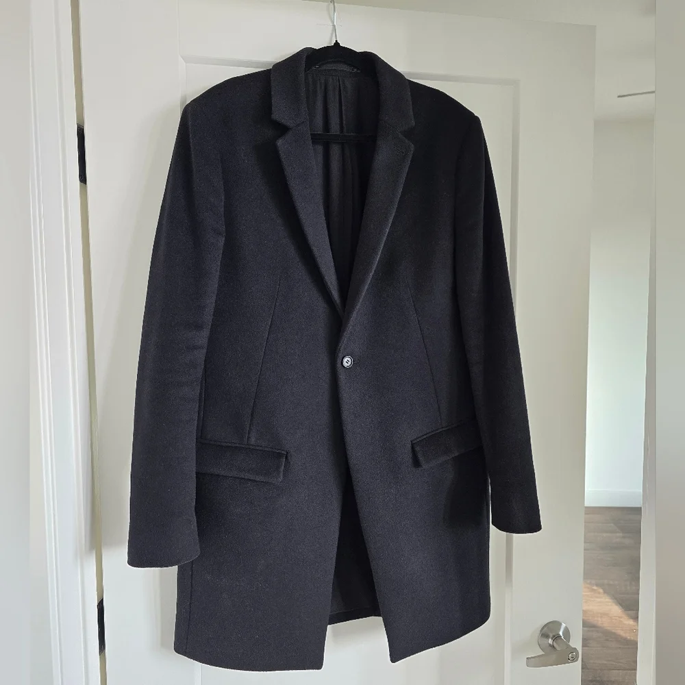 Allsaints Black Wool Coat - Picture 4 of 15